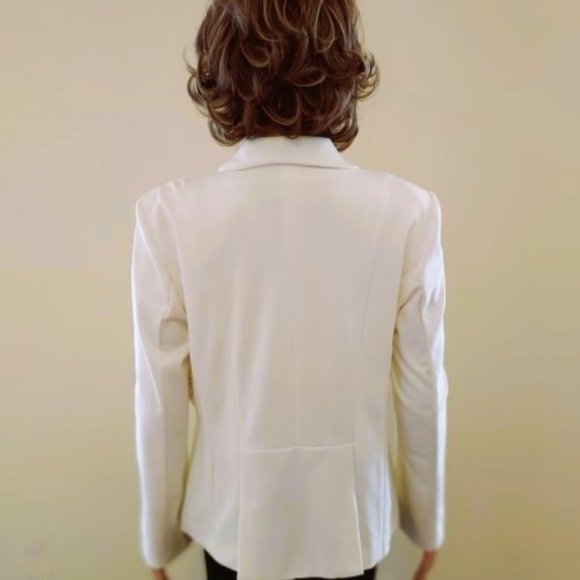 Kim Rogers Atlas Ivory Fully Lined Blazer Size M NWT - Picture 3 of 9